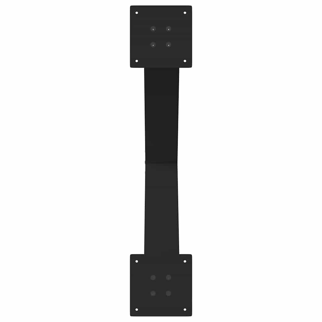 vidaXL Nogi do stołu jadalnego w kształcie litery X 2 szt. Czarne 80x(72-73) cm Stal