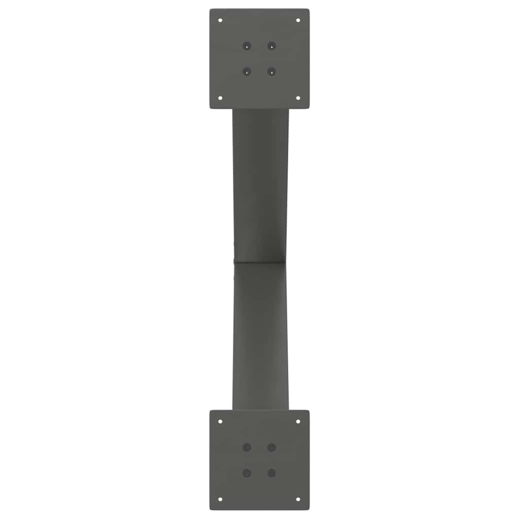 vidaXL Nogi do stołu jadalnego w kształcie litery X 2 szt. Antracyt 80x(72-73) cm Stal