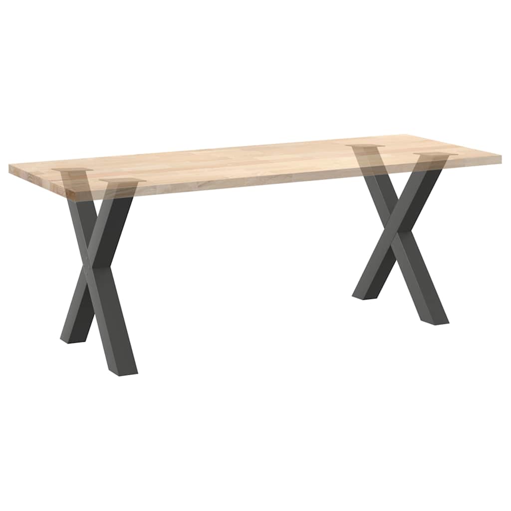vidaXL Nogi do stołu jadalnego w kształcie litery X 2 szt. Antracyt 80x(72-73) cm Stal