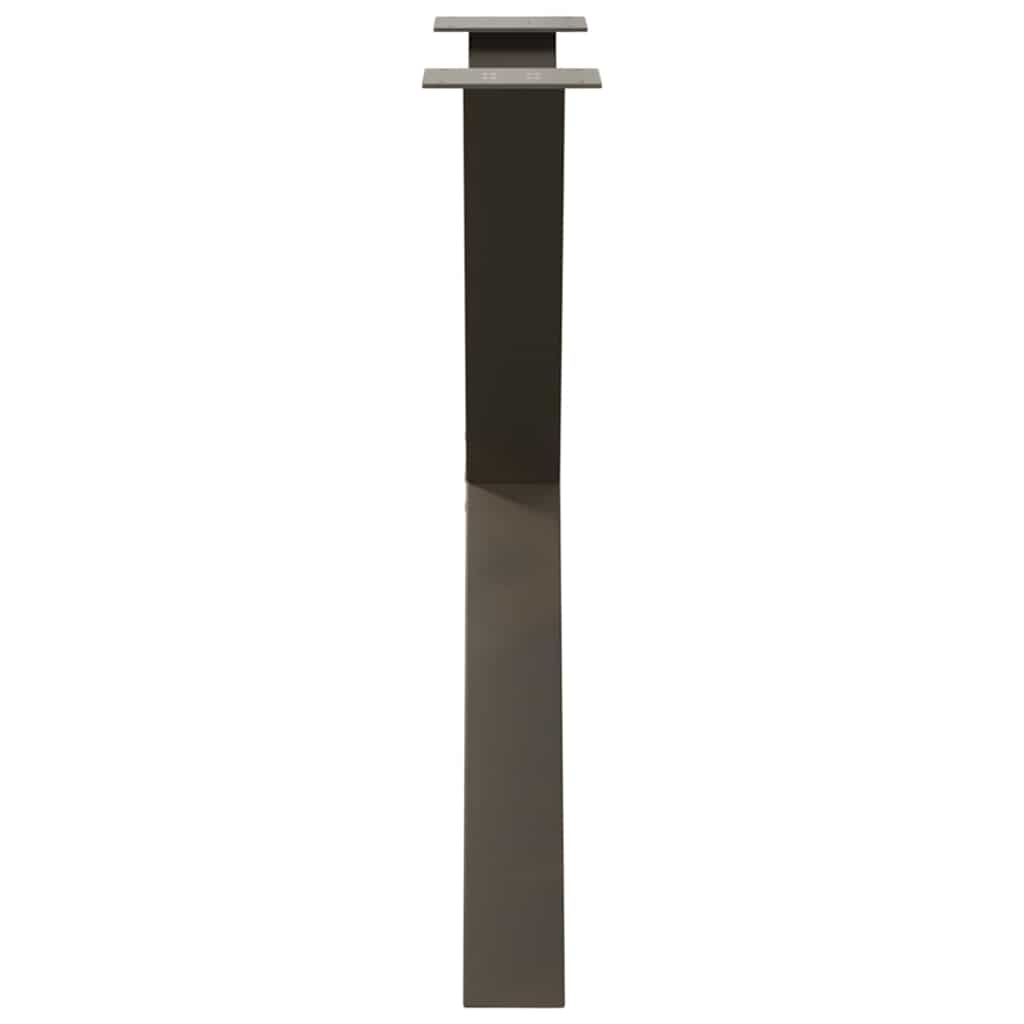 vidaXL Nogi do stołu jadalnego w kształcie litery X 2 szt. Naturalna stal 80x(72-73) cm Stal