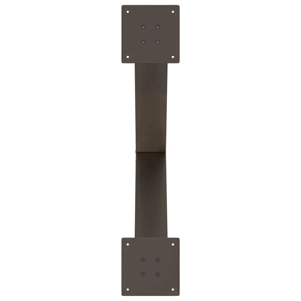 vidaXL Nogi do stołu jadalnego w kształcie litery X 2 szt. Naturalna stal 80x(72-73) cm Stal
