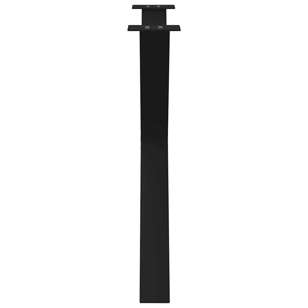 vidaXL Nogi do stołu jadalnego w kształcie litery X 2 szt. Czarne 90x(72-73) cm Stal