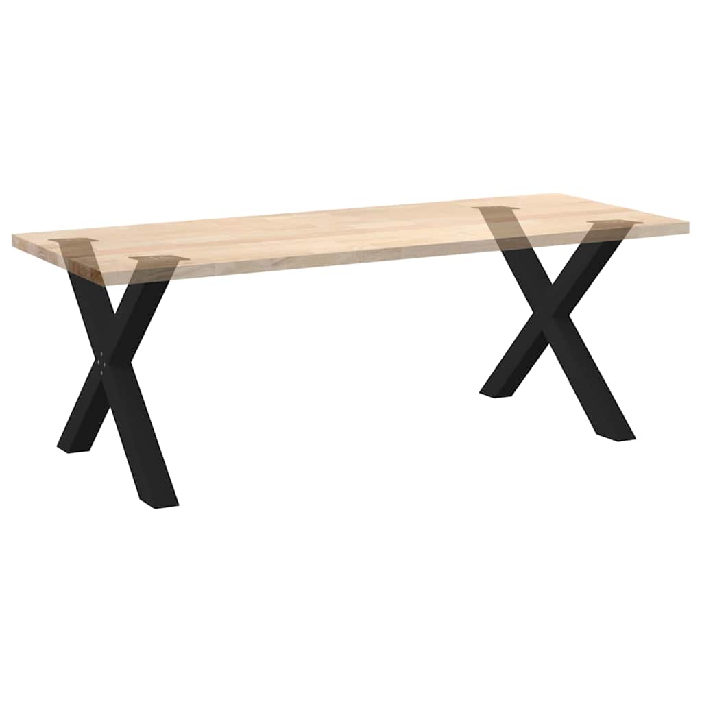 vidaXL Nogi do stołu jadalnego w kształcie litery X 2 szt. Czarne 90x(72-73) cm Stal