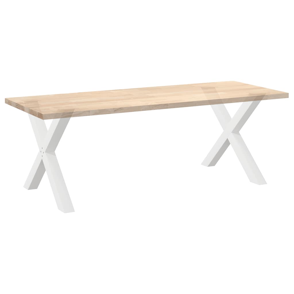 vidaXL Nogi do stołu jadalnego w kształcie litery X 2 szt. Białe 90x(72-73) cm Stal