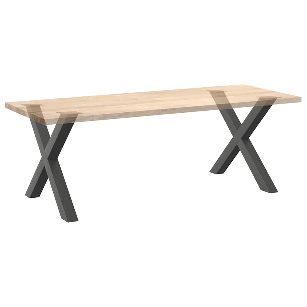 vidaXL Nogi do stołu jadalnego w kształcie litery X 2 szt. Antracyt 90x(72-73) cm Stal
