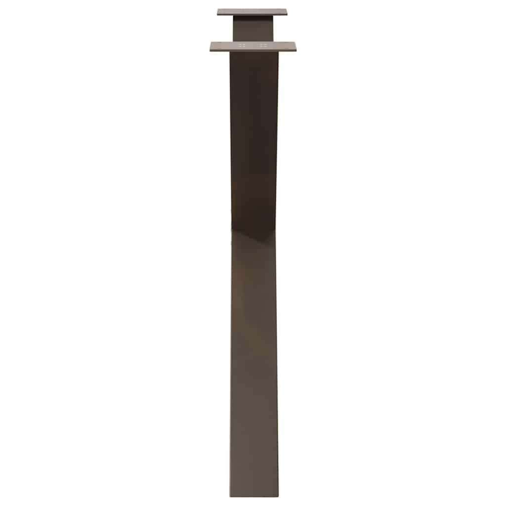 vidaXL Nogi do stołu jadalnego w kształcie litery X 2 szt. Naturalna stal 90x(72-73) cm Stal