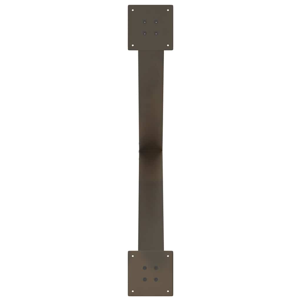 vidaXL Nogi do stołu jadalnego w kształcie litery X 2 szt. Naturalna stal 90x(72-73) cm Stal