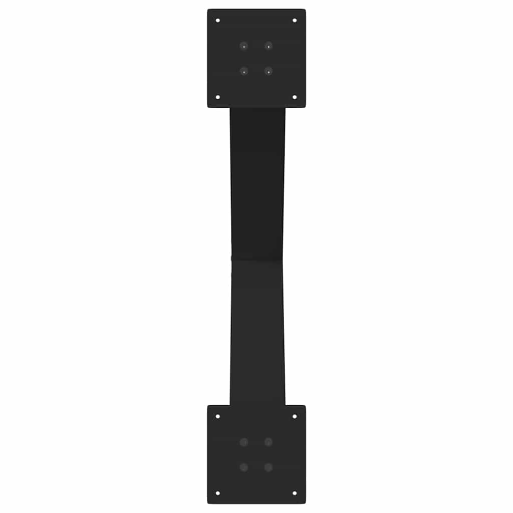 vidaXL Nogi do stołu jadalnego w kształcie litery X 3 szt. Czarne 70x(72-73) cm Stal