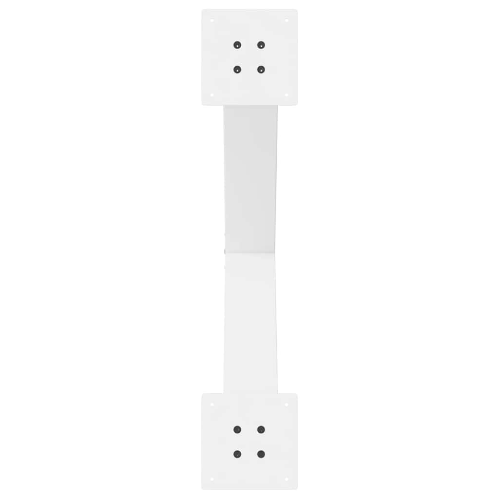 vidaXL Nogi do stołu jadalnego w kształcie litery X 3 szt. Białe 70x(72-73) cm Stal