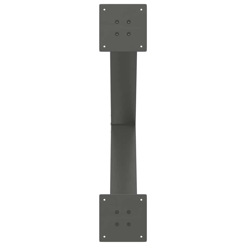 vidaXL Nogi do stołu jadalnego w kształcie litery X 3 szt. Antracyt 70x(72-73) cm Stal