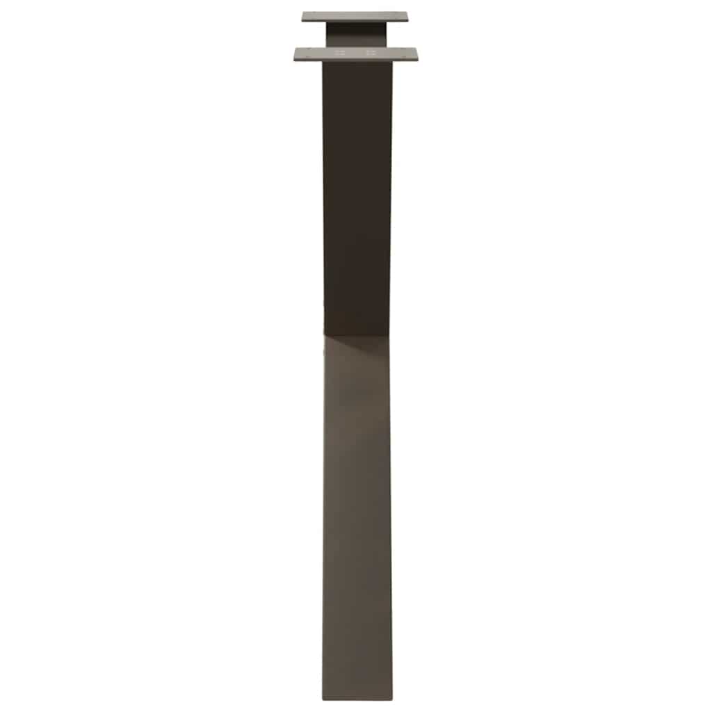 vidaXL Nogi do stołu jadalnego w kształcie litery X 3 szt. Naturalna stal 70x(72-73) cm Stal