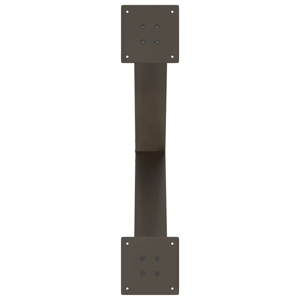 vidaXL Nogi do stołu jadalnego w kształcie litery X 3 szt. Naturalna stal 70x(72-73) cm Stal