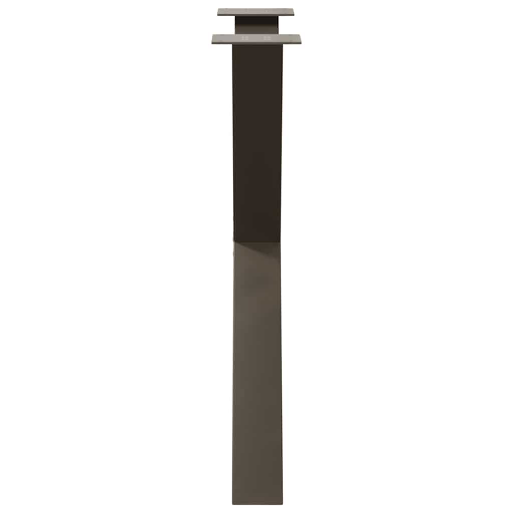 vidaXL Nogi do stołu jadalnego w kształcie litery X 3 szt. Naturalna stal 80x(72-73) cm Stal