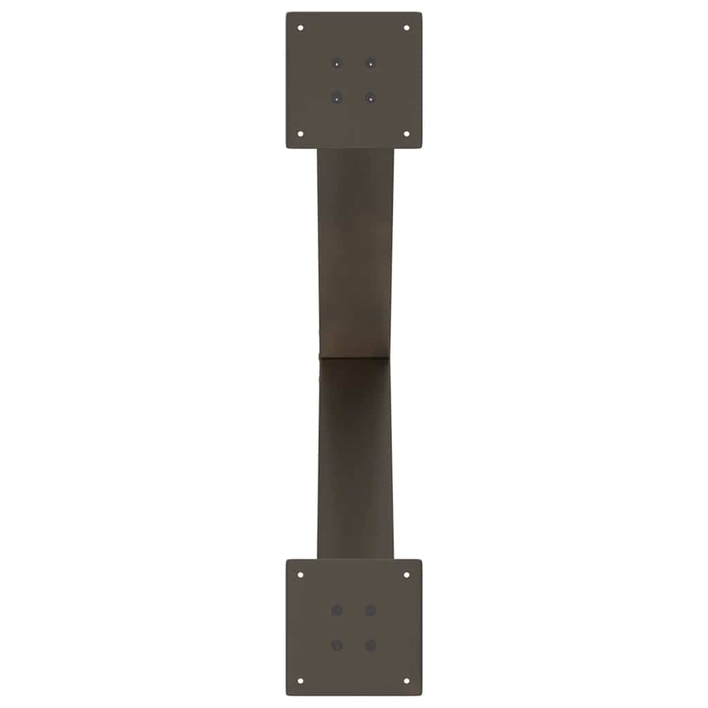 vidaXL Nogi do stołu jadalnego w kształcie litery X 3 szt. Naturalna stal 80x(72-73) cm Stal