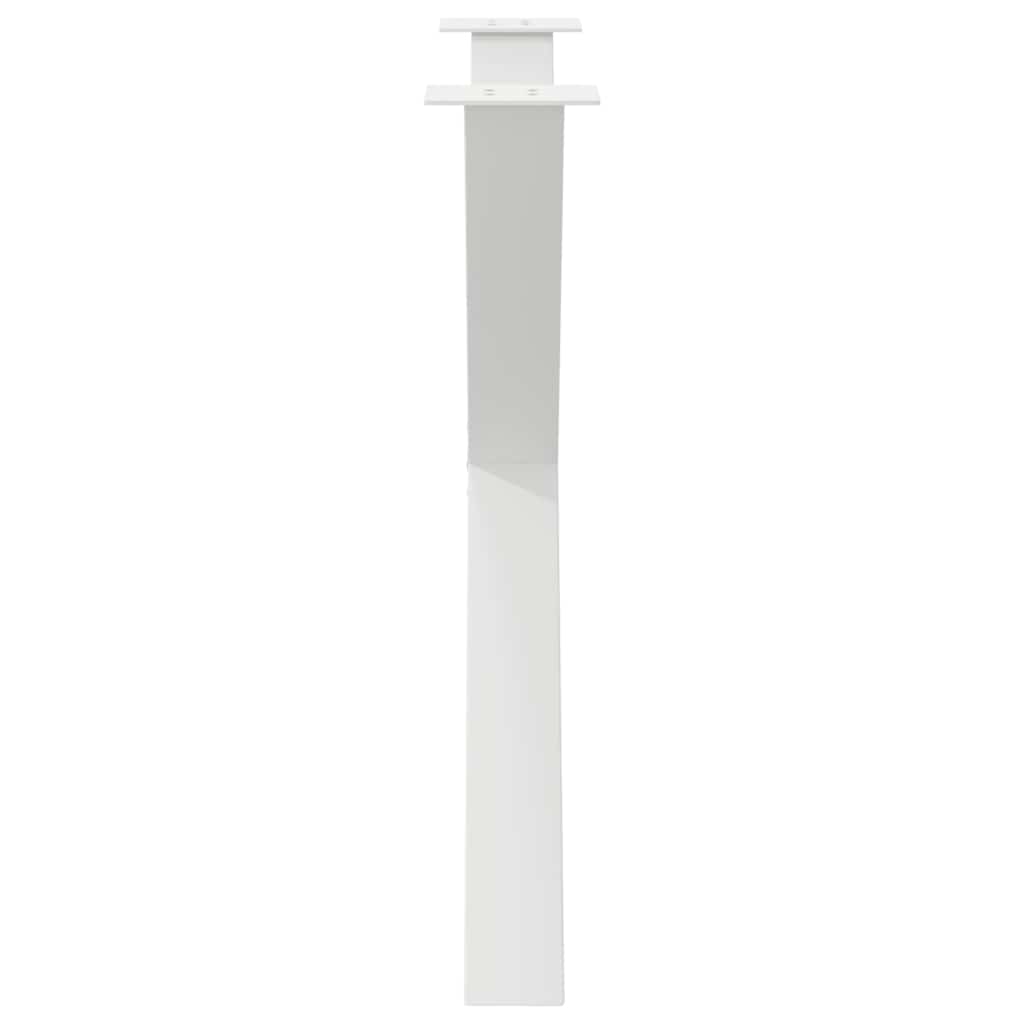vidaXL Nogi do stołu jadalnego w kształcie litery X 3 szt. Białe 90x(72-73) cm Stal