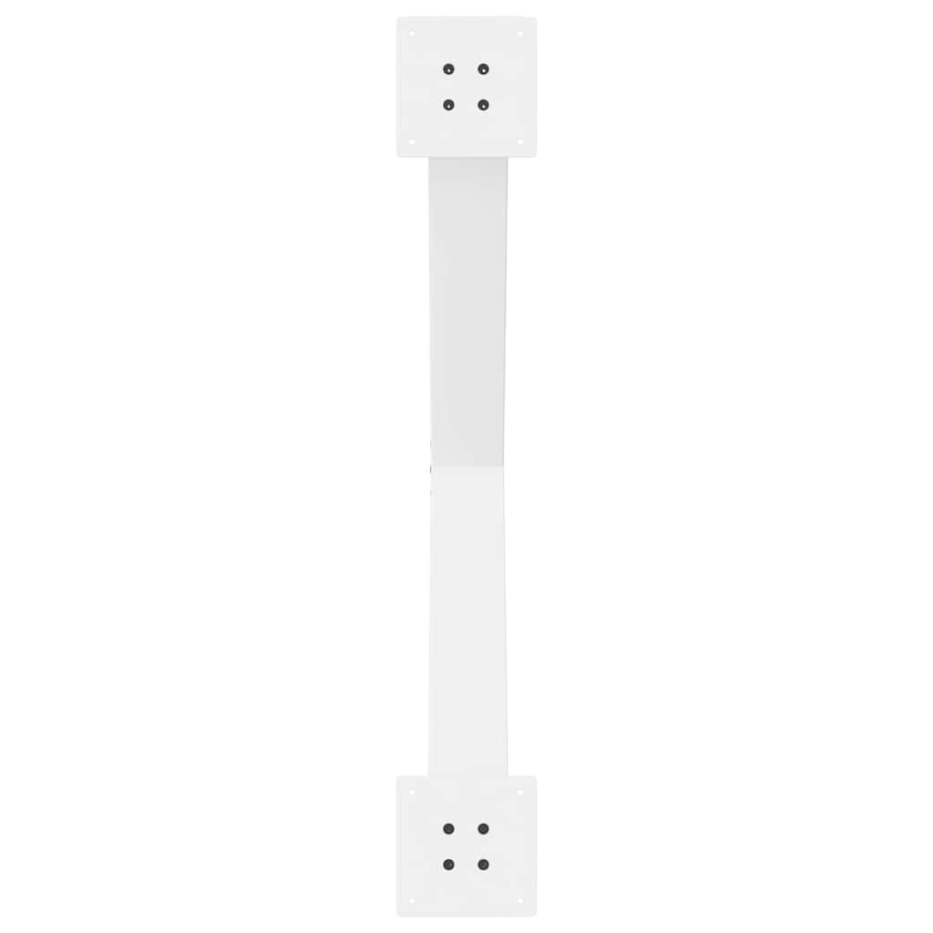vidaXL Nogi do stołu jadalnego w kształcie litery X 3 szt. Białe 90x(72-73) cm Stal