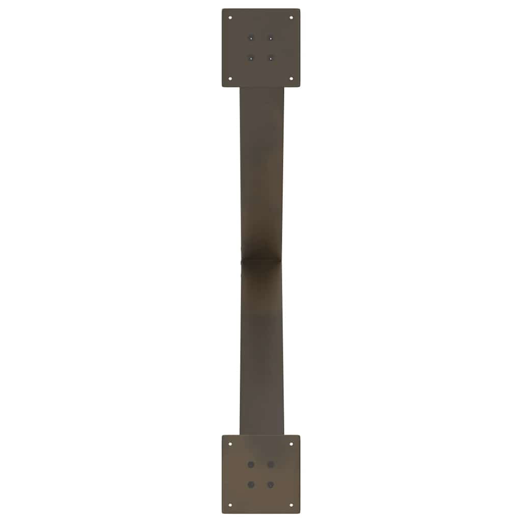 vidaXL Nogi do stołu jadalnego w kształcie litery X 3 szt. Naturalna stal 90x(72-73) cm Stal