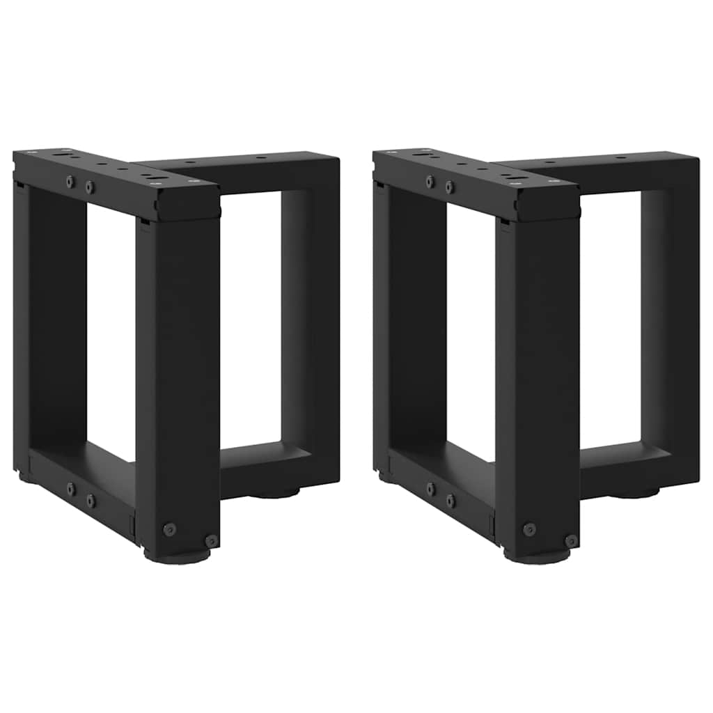 vidaXL Nogi do stolika kawowego w kształcie litery T 2 szt. Czarne 30x25x(30-31) cm Stal