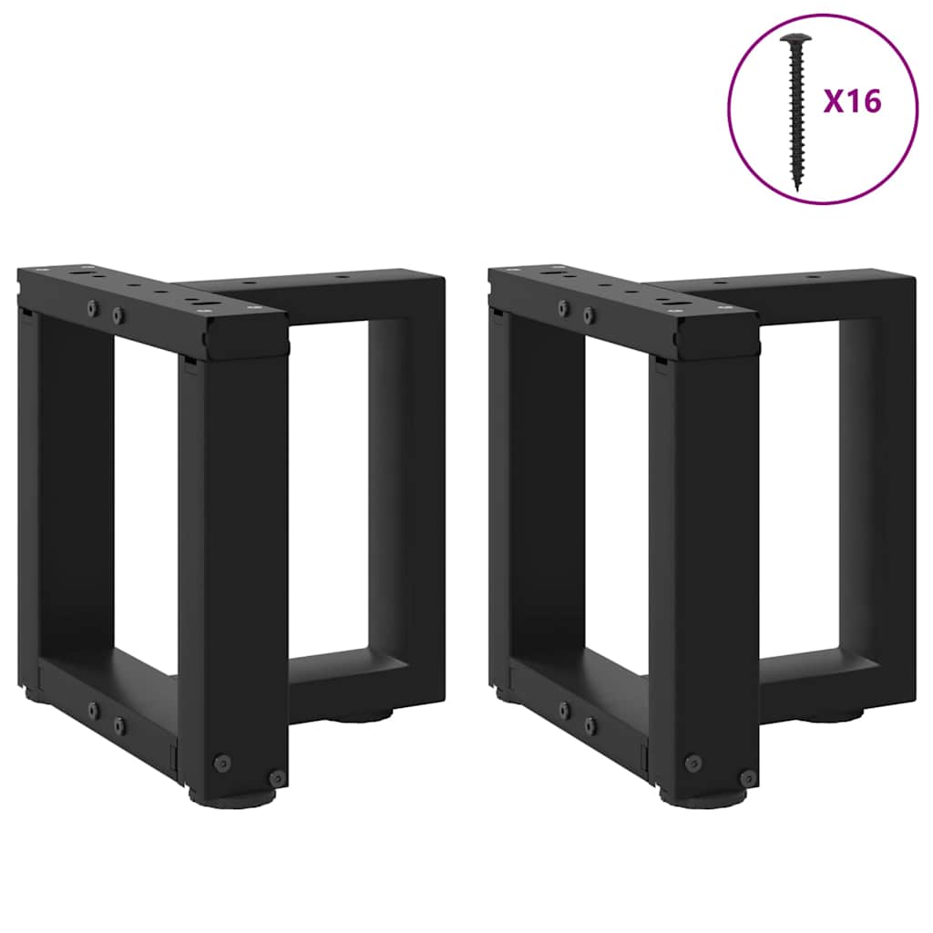vidaXL Nogi do stolika kawowego w kształcie litery T 2 szt. Czarne 30x25x(30-31) cm Stal