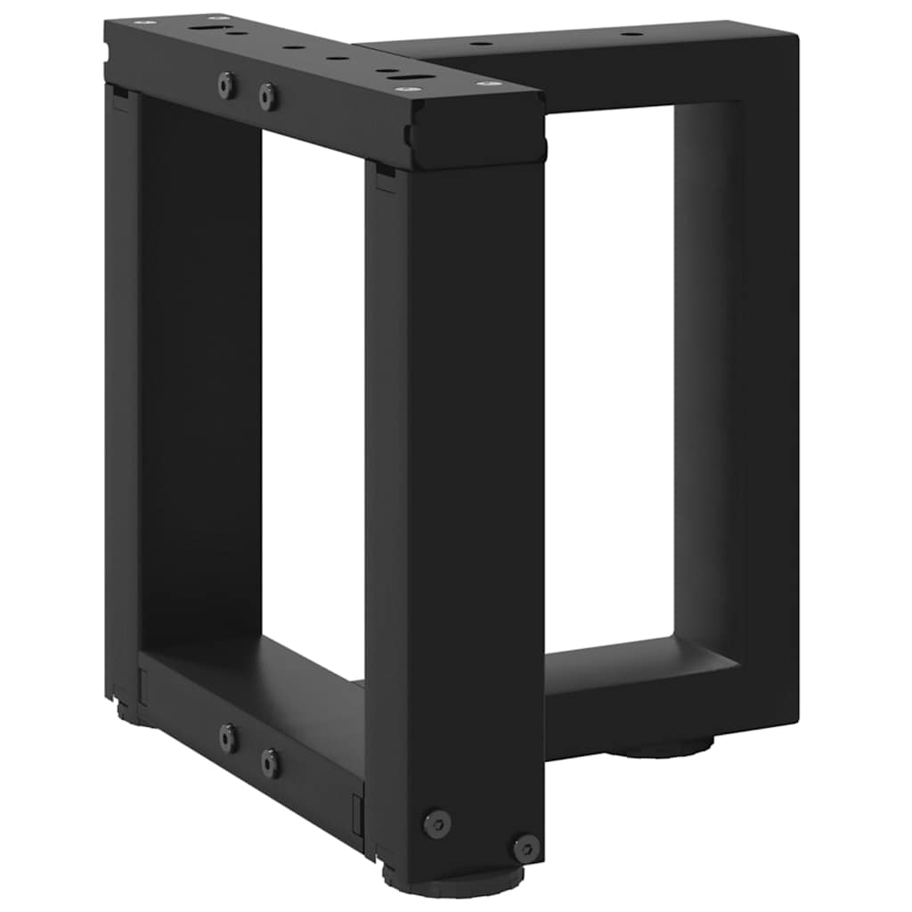 vidaXL Nogi do stolika kawowego w kształcie litery T 2 szt. Czarne 30x25x(30-31) cm Stal