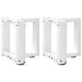 vidaXL Nogi do stolika kawowego w kształcie litery T 2 szt. Białe 30x25x(30-31) cm Stal