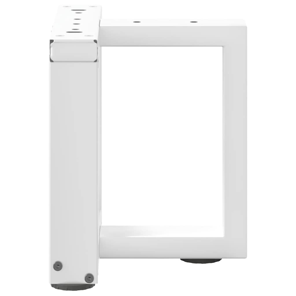 vidaXL Nogi do stolika kawowego w kształcie litery T 2 szt. Białe 30x25x(30-31) cm Stal