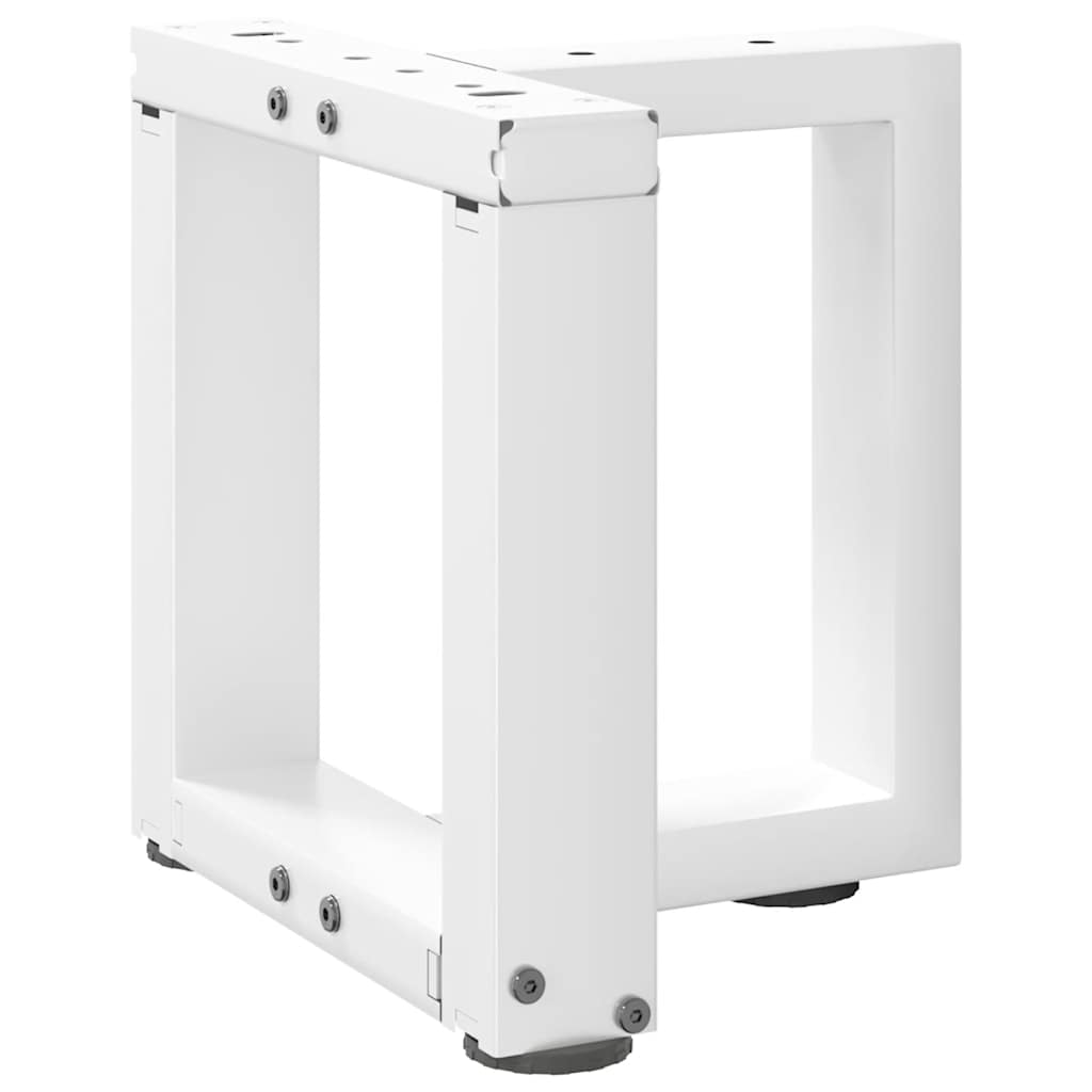 vidaXL Nogi do stolika kawowego w kształcie litery T 2 szt. Białe 30x25x(30-31) cm Stal