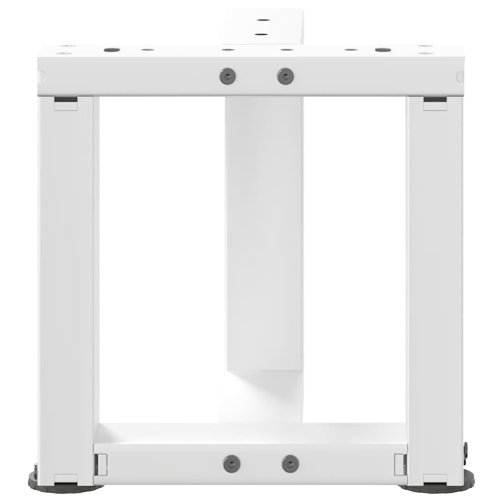 vidaXL Nogi do stolika kawowego w kształcie litery T 2 szt. Białe 30x25x(30-31) cm Stal