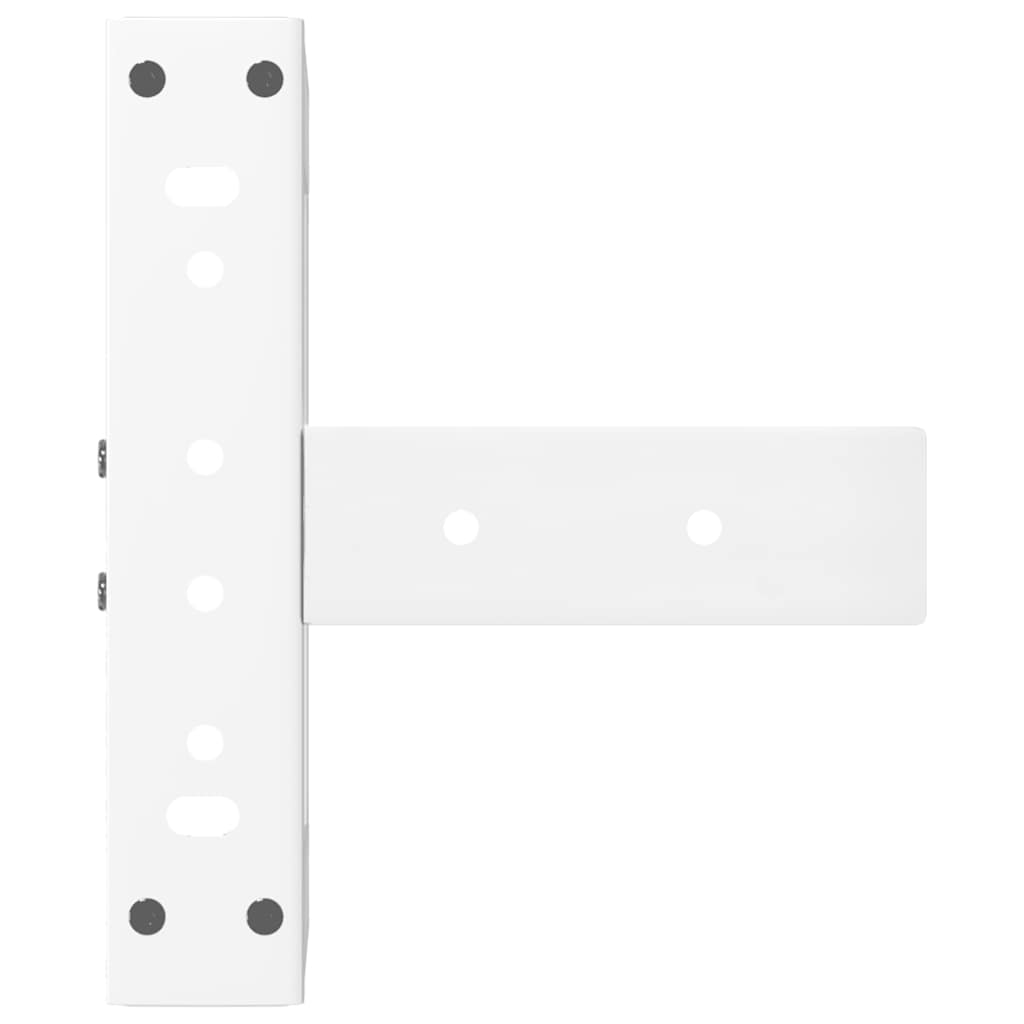 vidaXL Nogi do stolika kawowego w kształcie litery T 2 szt. Białe 30x25x(30-31) cm Stal