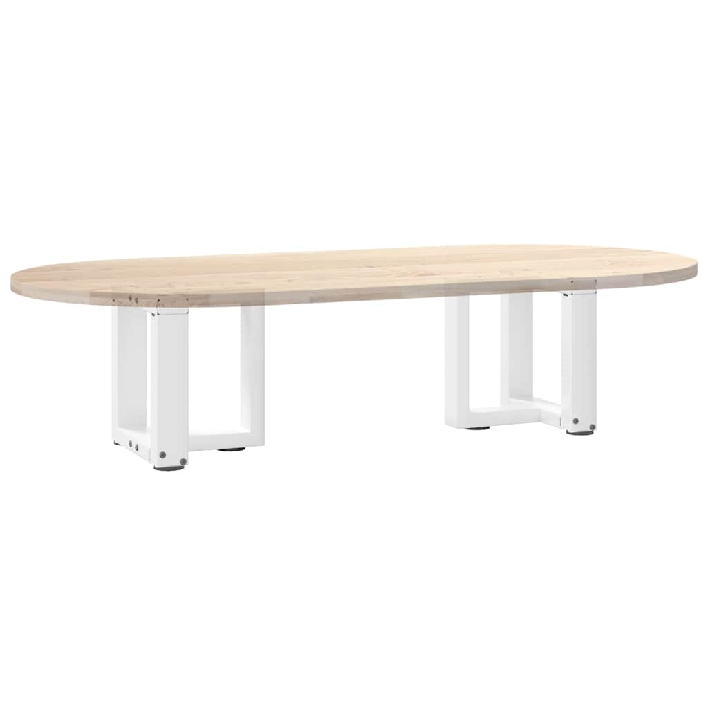 vidaXL Nogi do stolika kawowego w kształcie litery T 2 szt. Białe 30x25x(30-31) cm Stal
