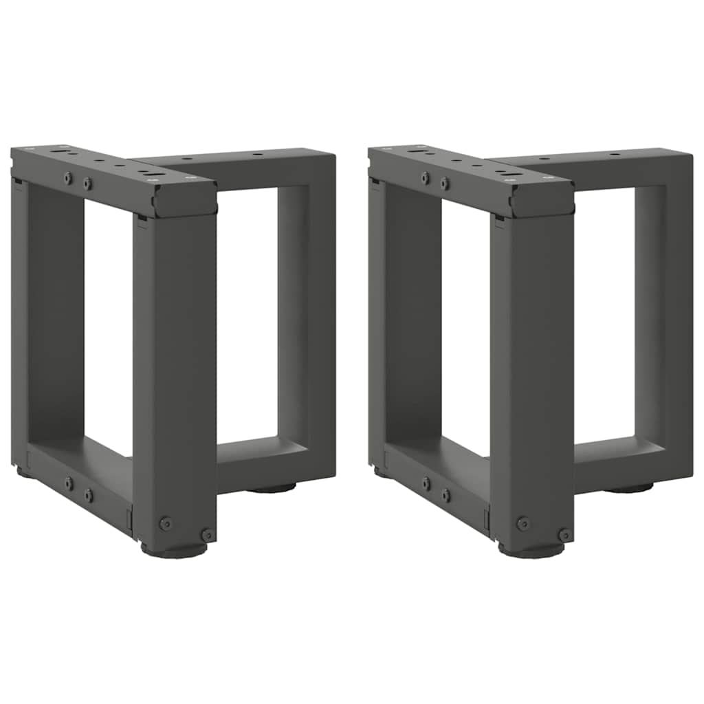 vidaXL Nogi do stolika kawowego w kształcie litery T 2 szt. Antracyt 30x25x(30-31) cm Stal