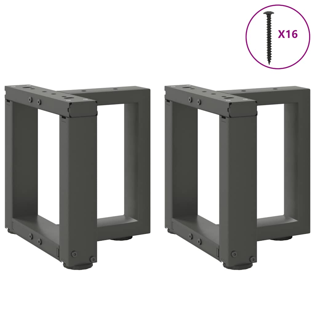 vidaXL Nogi do stolika kawowego w kształcie litery T 2 szt. Antracyt 30x25x(30-31) cm Stal