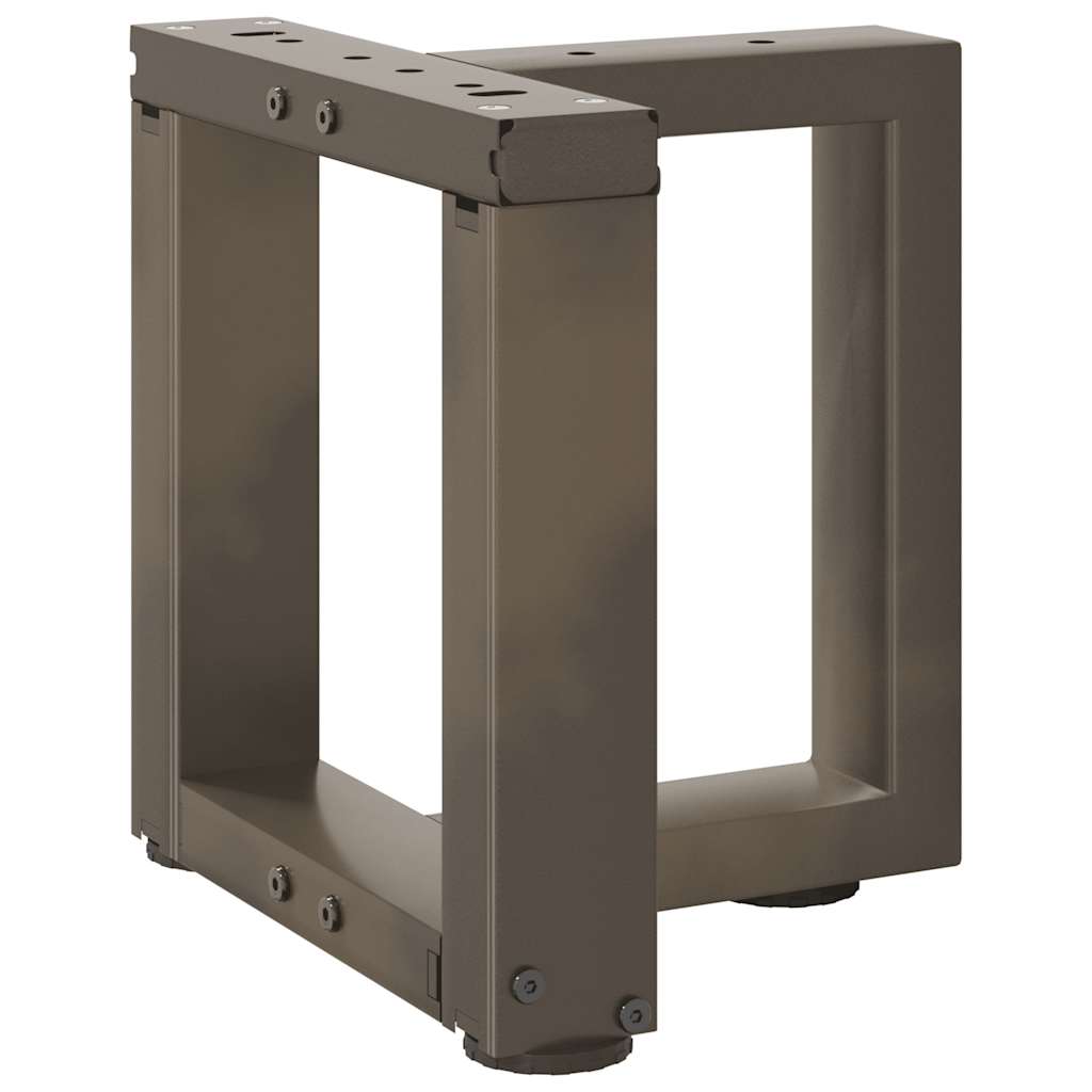 vidaXL Nogi do stolika kawowego w kształcie litery T 2 szt. Czarne 30x25x(30-31) cm Stal