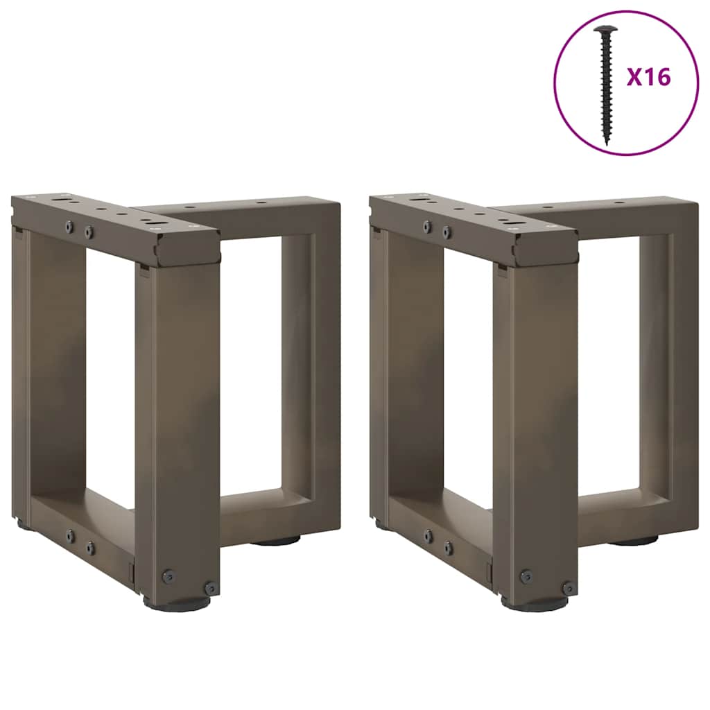 vidaXL Nogi do stolika kawowego w kształcie litery T 2 szt. Czarne 30x25x(30-31) cm Stal