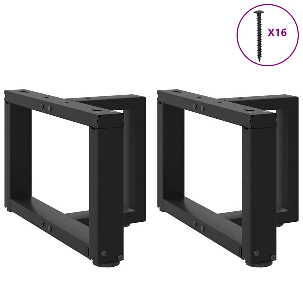 vidaXL Nogi do stolika kawowego w kształcie litery T 2 szt. Czarne 40x25x(30-31) cm Stal