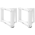 vidaXL Nogi do stolika kawowego w kształcie litery T 2 szt. Białe 40x25x(30-31) cm Stal
