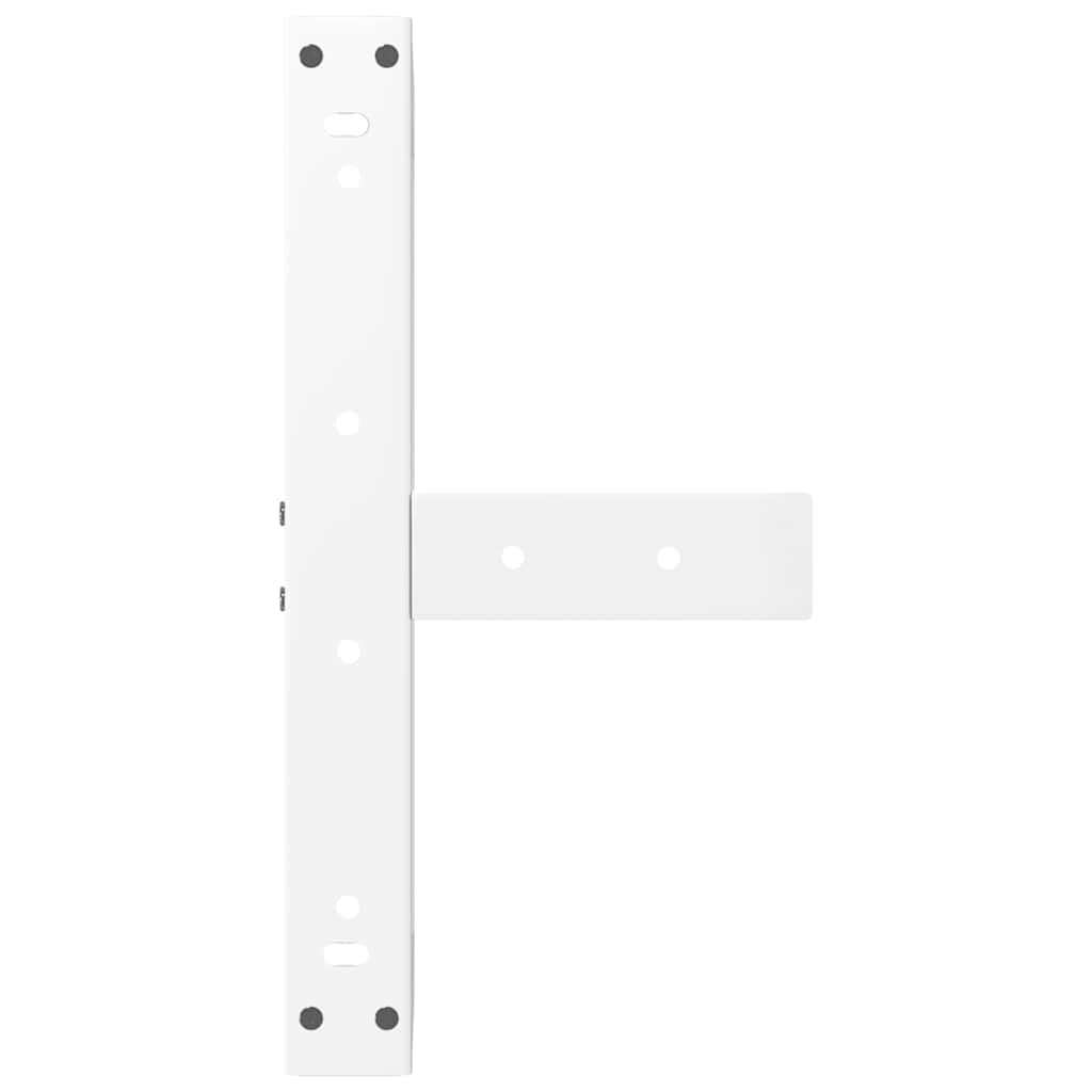 vidaXL Nogi do stolika kawowego w kształcie litery T 2 szt. Białe 40x25x(30-31) cm Stal