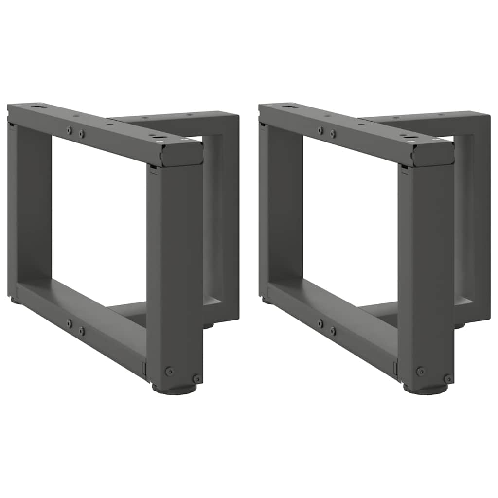 vidaXL Nogi do stolika kawowego w kształcie litery T 2 szt. Antracyt 40x25x(30-31) cm Stal
