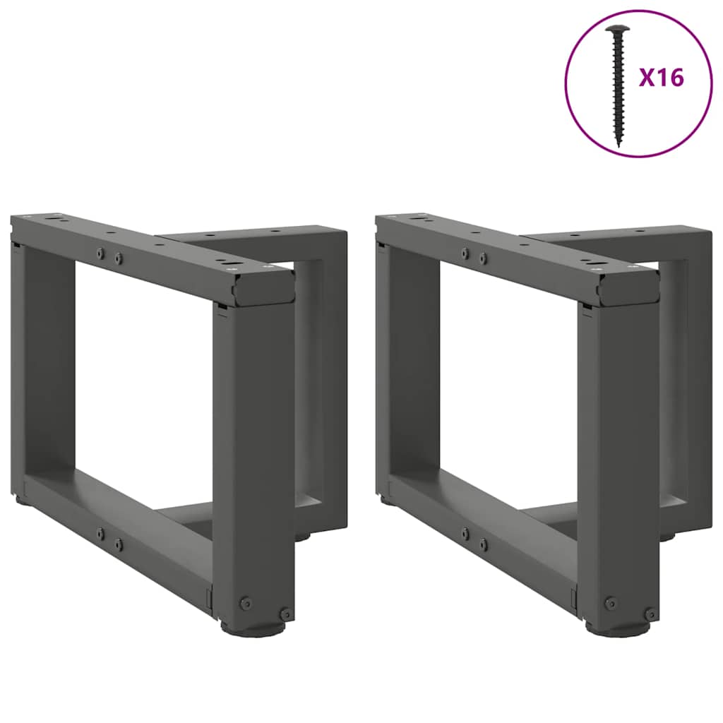 vidaXL Nogi do stolika kawowego w kształcie litery T 2 szt. Antracyt 40x25x(30-31) cm Stal