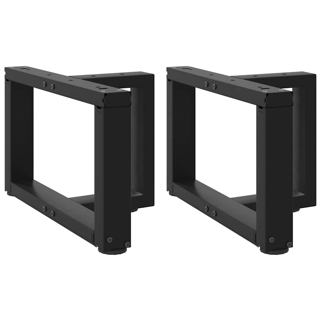 vidaXL Nogi do stolika kawowego w kształcie litery T 2 szt. Czarne 50x25x(30-31) cm Stal