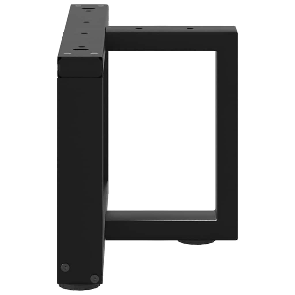 vidaXL Nogi do stolika kawowego w kształcie litery T 2 szt. Czarne 50x25x(30-31) cm Stal
