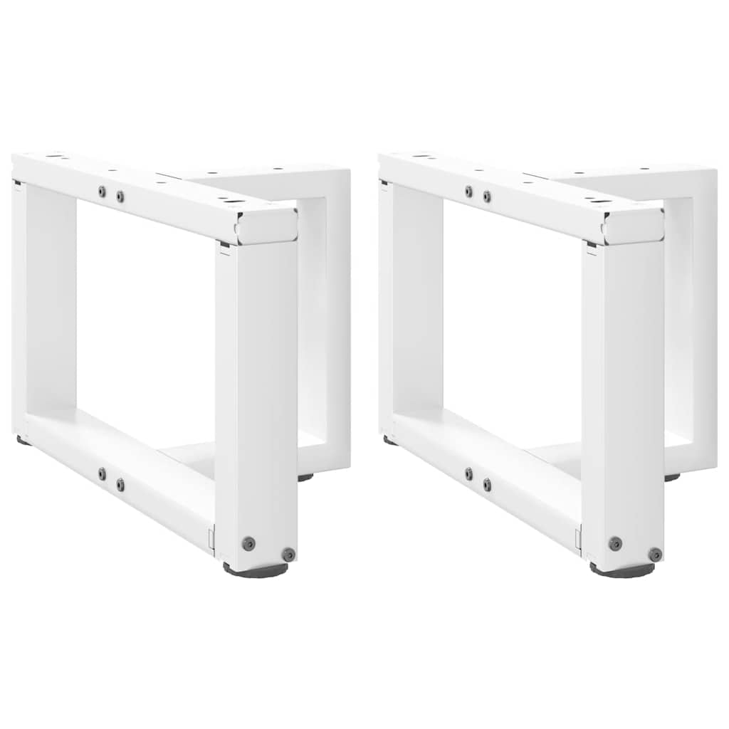 vidaXL Nogi do stolika kawowego w kształcie litery T 2 szt. Białe 50x25x(30-31) cm Stal
