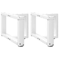 vidaXL Nogi do stolika kawowego w kształcie litery T 2 szt. Białe 50x25x(30-31) cm Stal