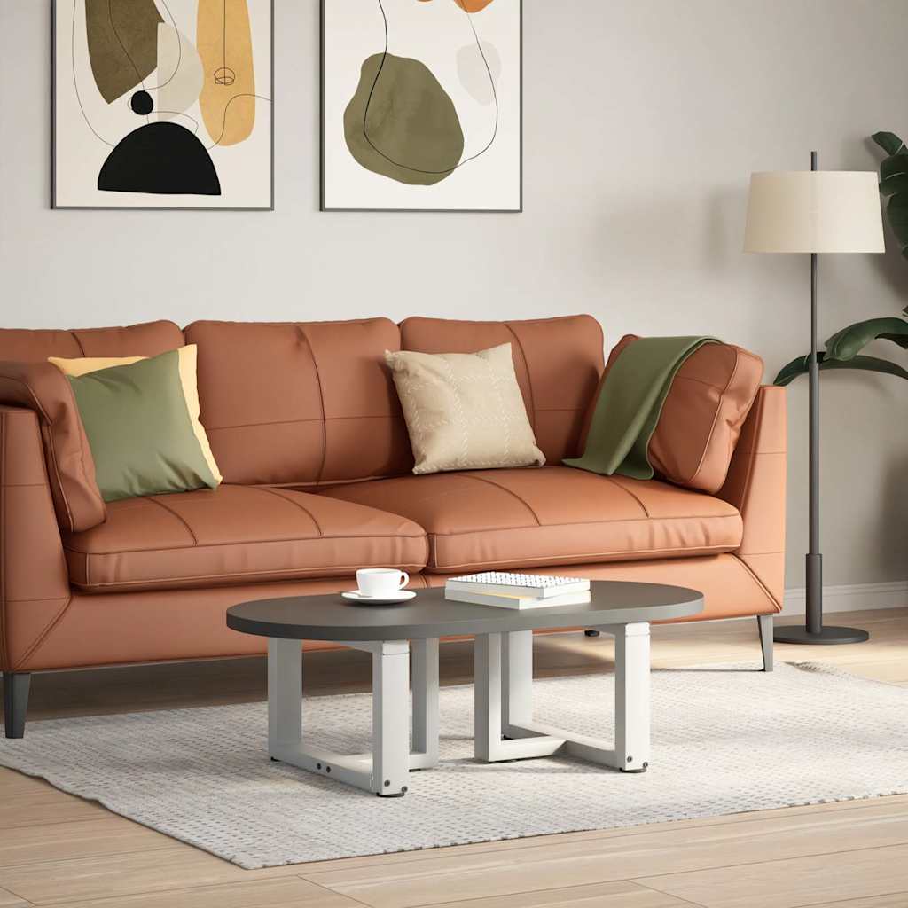 vidaXL Nogi do stolika kawowego w kształcie litery T 2 szt. Białe 50x25x(30-31) cm Stal