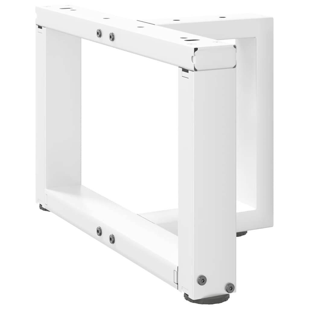 vidaXL Nogi do stolika kawowego w kształcie litery T 2 szt. Białe 50x25x(30-31) cm Stal