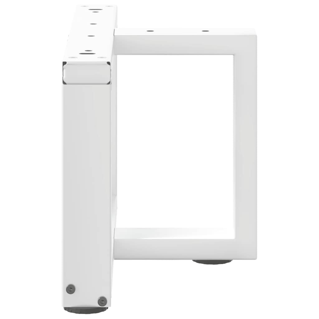 vidaXL Nogi do stolika kawowego w kształcie litery T 2 szt. Białe 50x25x(30-31) cm Stal