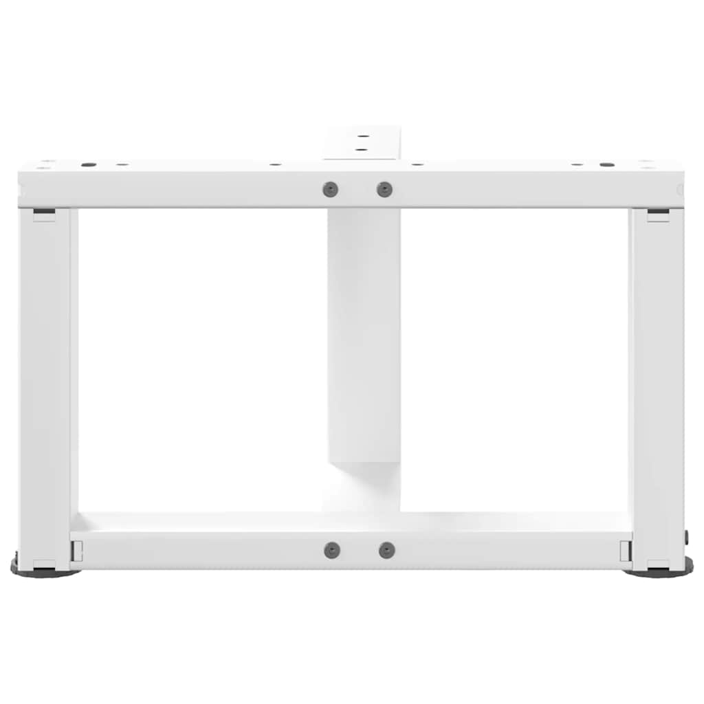 vidaXL Nogi do stolika kawowego w kształcie litery T 2 szt. Białe 50x25x(30-31) cm Stal