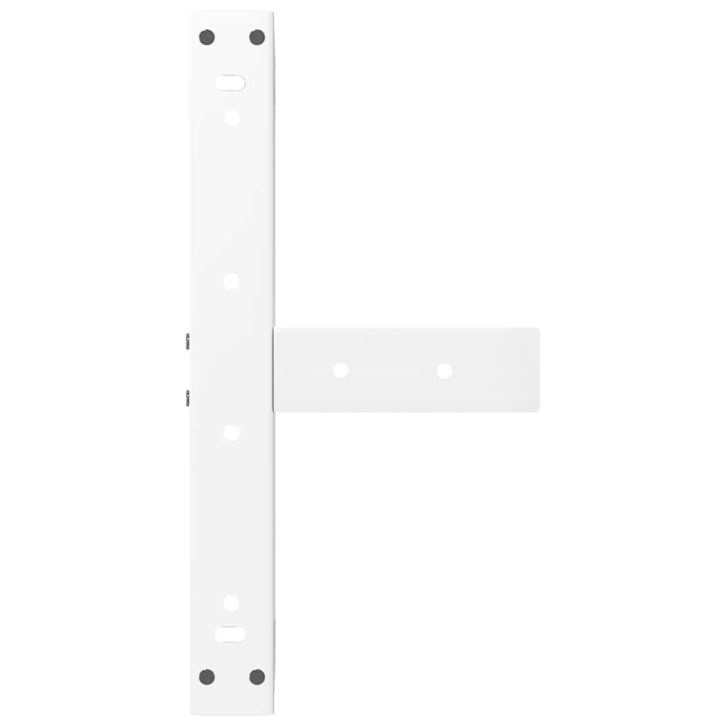 vidaXL Nogi do stolika kawowego w kształcie litery T 2 szt. Białe 50x25x(30-31) cm Stal