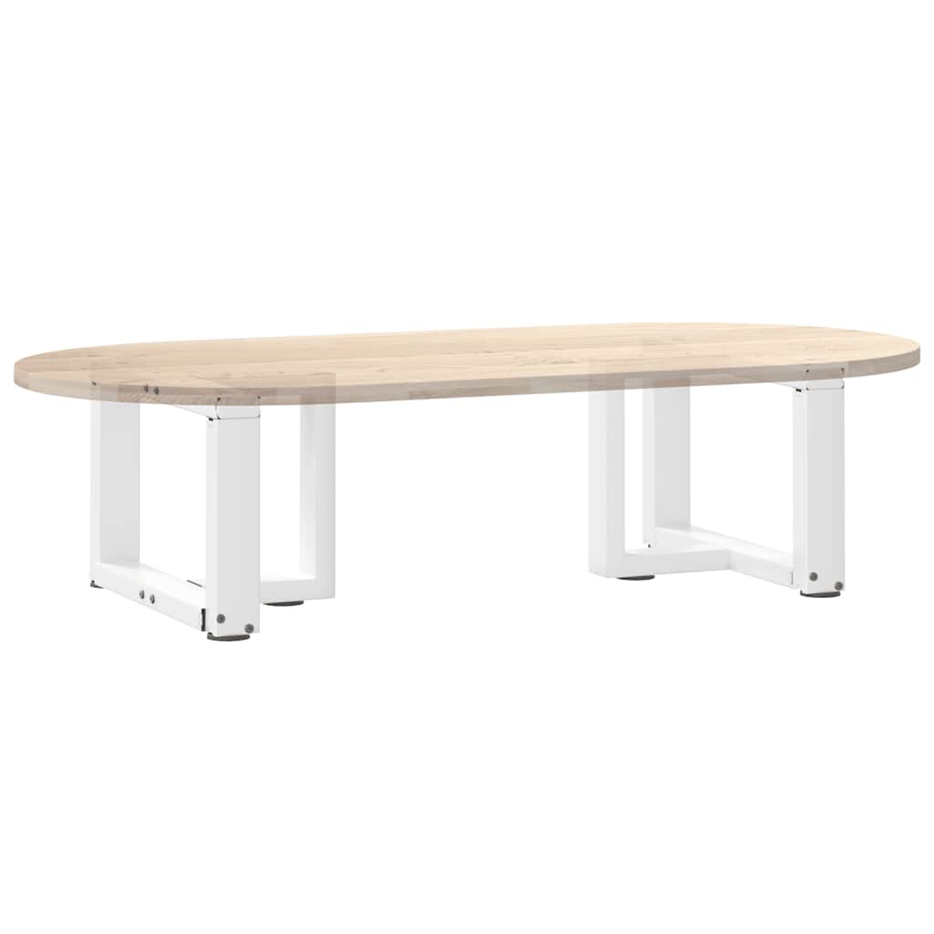 vidaXL Nogi do stolika kawowego w kształcie litery T 2 szt. Białe 50x25x(30-31) cm Stal