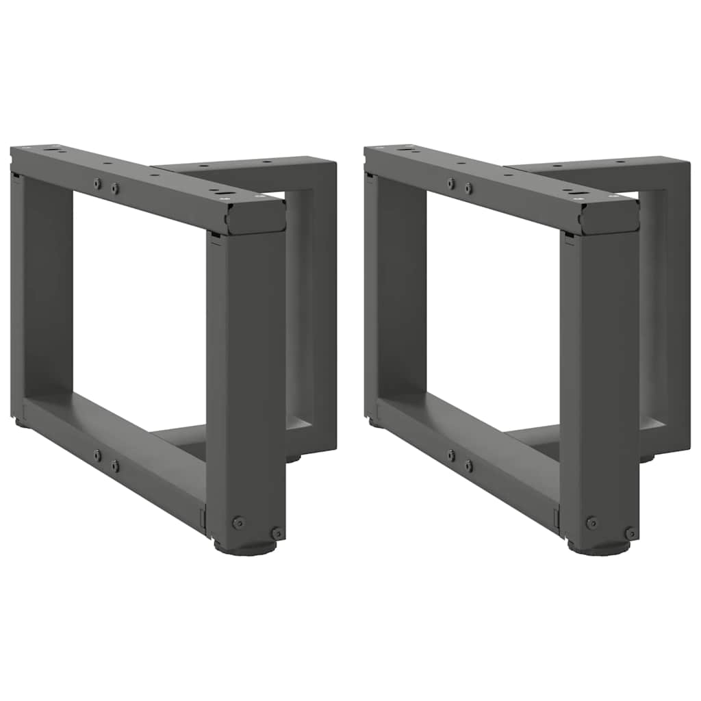 vidaXL Nogi do stolika kawowego w kształcie litery T 2 szt. Antracyt 50x25x(30-31) cm Stal